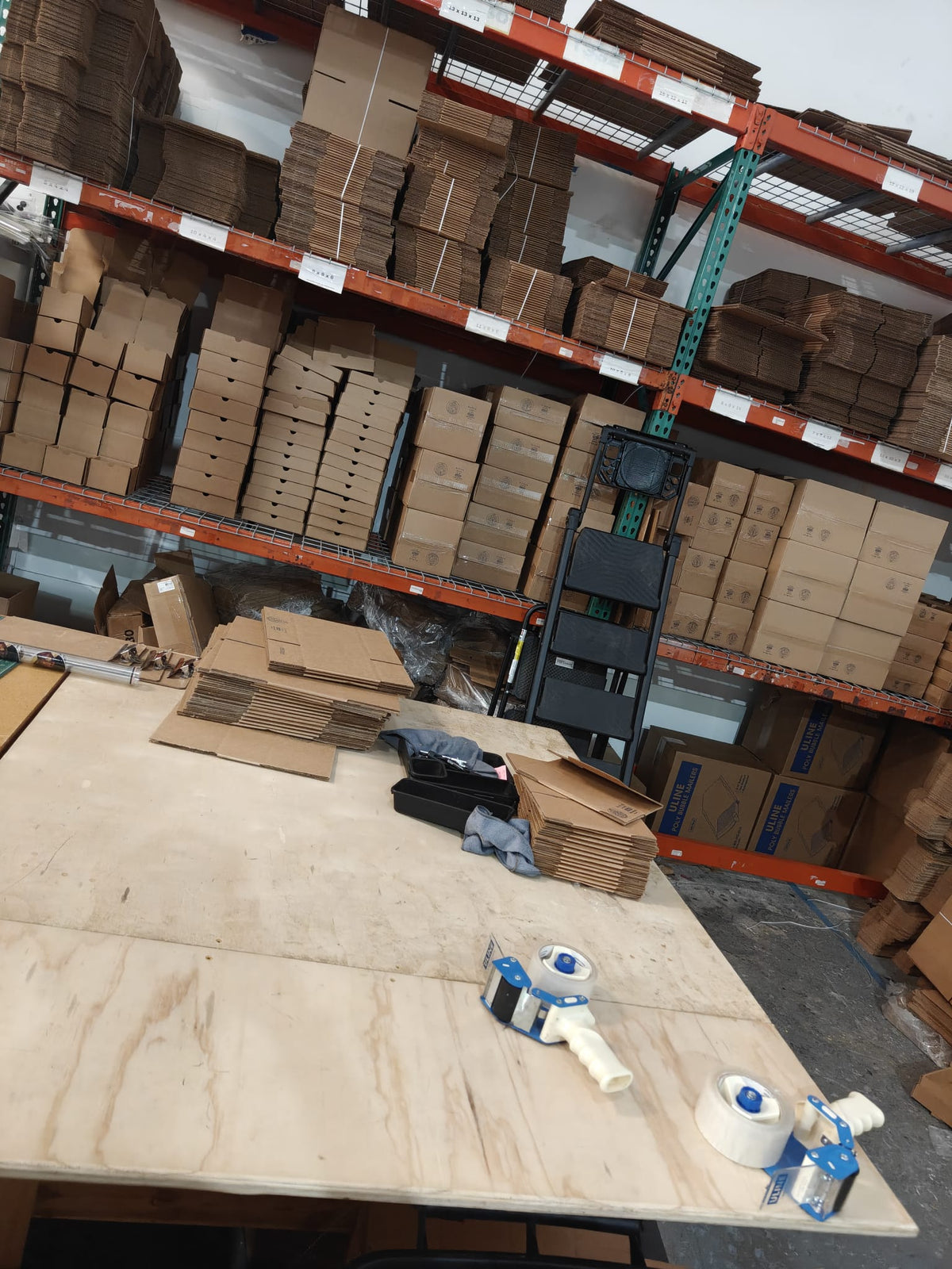 A wide shot of the MugOnAMug print shop
